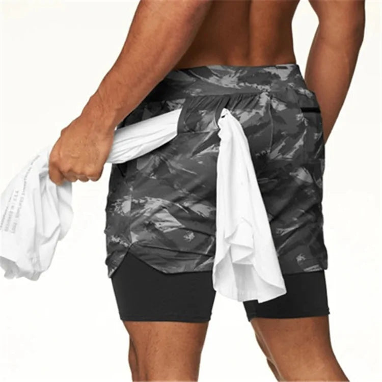 2020 Summer Men's 2-in-1 Quick Dry Running Shorts